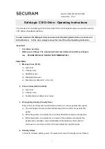 Preview for 1 page of Securam SafeLogic C10 D-Drive Operating Instructions