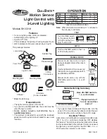 Preview for 1 page of Secure Home DualBrite SH-5318 Owner'S Manual