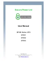 Preview for 1 page of Secure Power SP201 User Manual