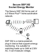 Preview for 2 page of Secure SSP 302 User And Installation Instructions Manual