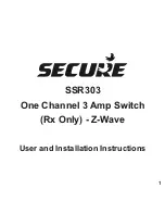 Secure SSR303 User And Installation Instructions Manual предпросмотр