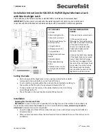 Securefast SBL365.SL.94 Installation Instructions preview