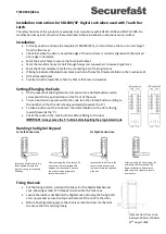 Preview for 1 page of Securefast SBL639/SP Installation Instructions