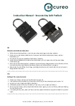 secureo Key Safe Padlock Instruction Manual preview