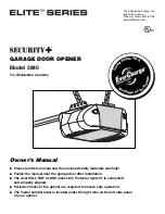 Security + ELITE 3840 Owner'S Manual preview