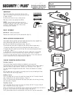 Security + Stack-On GCD-924-5 Installation Instructions Manual preview