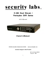 Предварительный просмотр 1 страницы Security Labs 16 Channel Owner'S Manual