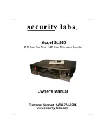 Security Labs SL840 Owner'S Manual предпросмотр