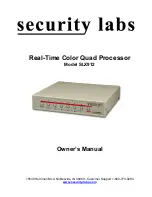 Security Labs SLX912 Owner'S Manual предпросмотр