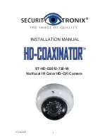 Preview for 1 page of Security Tronix hd-coaxinator ST-HD-D2812-720-W Installation Manual