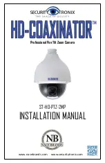 Security Tronix HD-COAXINATOR ST-HD-PTZ-2MP Installation Manual preview