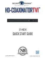 Security Tronix HD-COAXINATORTVI ST-HDC4 Quick Start Manual preview