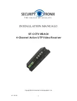 Security Tronix ST-CCTV-VBAC4 Installation Manual preview