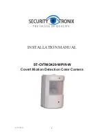 Preview for 1 page of Security Tronix ST-CVTMD420-WPIR-W Installation Manual