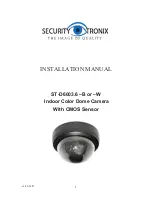 Preview for 1 page of Security Tronix ST-D6003.6 –B Installation Manual