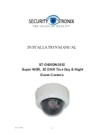 Preview for 1 page of Security Tronix ST-D600DN2812 Installation Manual