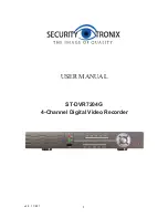 Preview for 1 page of Security Tronix ST-DVR7204G User Manual