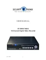 Preview for 1 page of Security Tronix ST-DVR8716BG User Manual