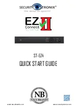 Preview for 1 page of Security Tronix ST-EZ4 Quick Start Manual