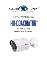 Security Tronix ST-HD-BT3.6-1MP Installation Manual предпросмотр