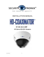 Preview for 1 page of Security Tronix ST-HD-D3.6-2MP Installation Manual