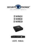 Preview for 1 page of Security Tronix ST-NVR16CH User Manual