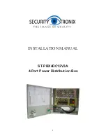 Security Tronix ST-PBX4DC12V3A Installation Manual preview