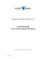 Security Tronix ST-POE-S04-60W Installation Manual preview