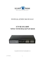 Preview for 1 page of Security Tronix ST-POE-S16-200W Installation Manual