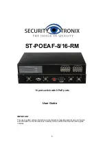 Preview for 1 page of Security Tronix ST-POEAF-8-RM User Manual