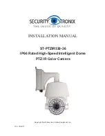 Preview for 1 page of Security Tronix ST-PTZIR530-36 Installation Manual