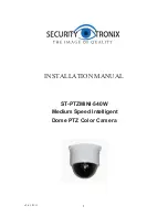 Security Tronix ST-PTZMINI-540W Installation Manual preview