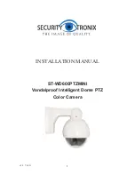 Security Tronix ST-WD600PTZMINI Installation Manual предпросмотр