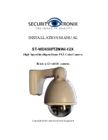 Preview for 1 page of Security Tronix ST-WD650PTZMINI-12X Installation Manual