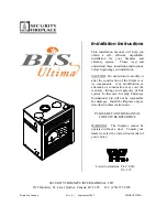 Preview for 1 page of Security BIS ULTIMA Installation Instructions Manual