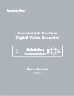 SecurityMan DVR-04 User Manual preview