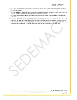 Предварительный просмотр 4 страницы SEDEMAC CB12XX SERIES Manual