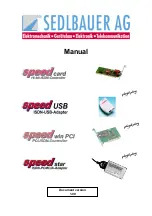 Preview for 1 page of SEDLBAUER speed card Manual