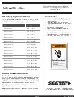 Preview for 1 page of See Water WD3P-4-302 Series Installation And Operation Manual