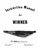 Preview for 1 page of Seeburg Williams WINNER Instruction Manual