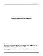 Preview for 1 page of Seecode Tube User Manual