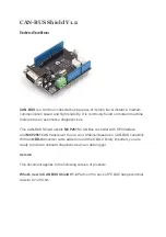 Предварительный просмотр 1 страницы SeeedStudio CAN-BUS Shield V1.2 Manual