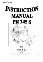 Sefa PR 245 S Instruction Manual preview