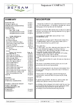 Preview for 2 page of SEFRAM Sequencer COMPACT Manual