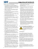 Preview for 6 page of Seg Calgary Operating Instructions Manual