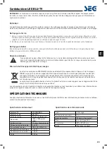 Preview for 79 page of Seg Cordoba 66cm Operating Instructions Manual