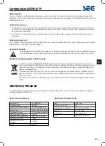 Preview for 107 page of Seg Cordoba 66cm Operating Instructions Manual