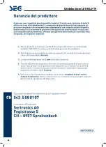 Preview for 110 page of Seg Cordoba 66cm Operating Instructions Manual