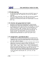 Preview for 21 page of Seg CR 105K Operating Instructions Manual