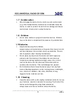 Preview for 37 page of Seg CR 105K Operating Instructions Manual